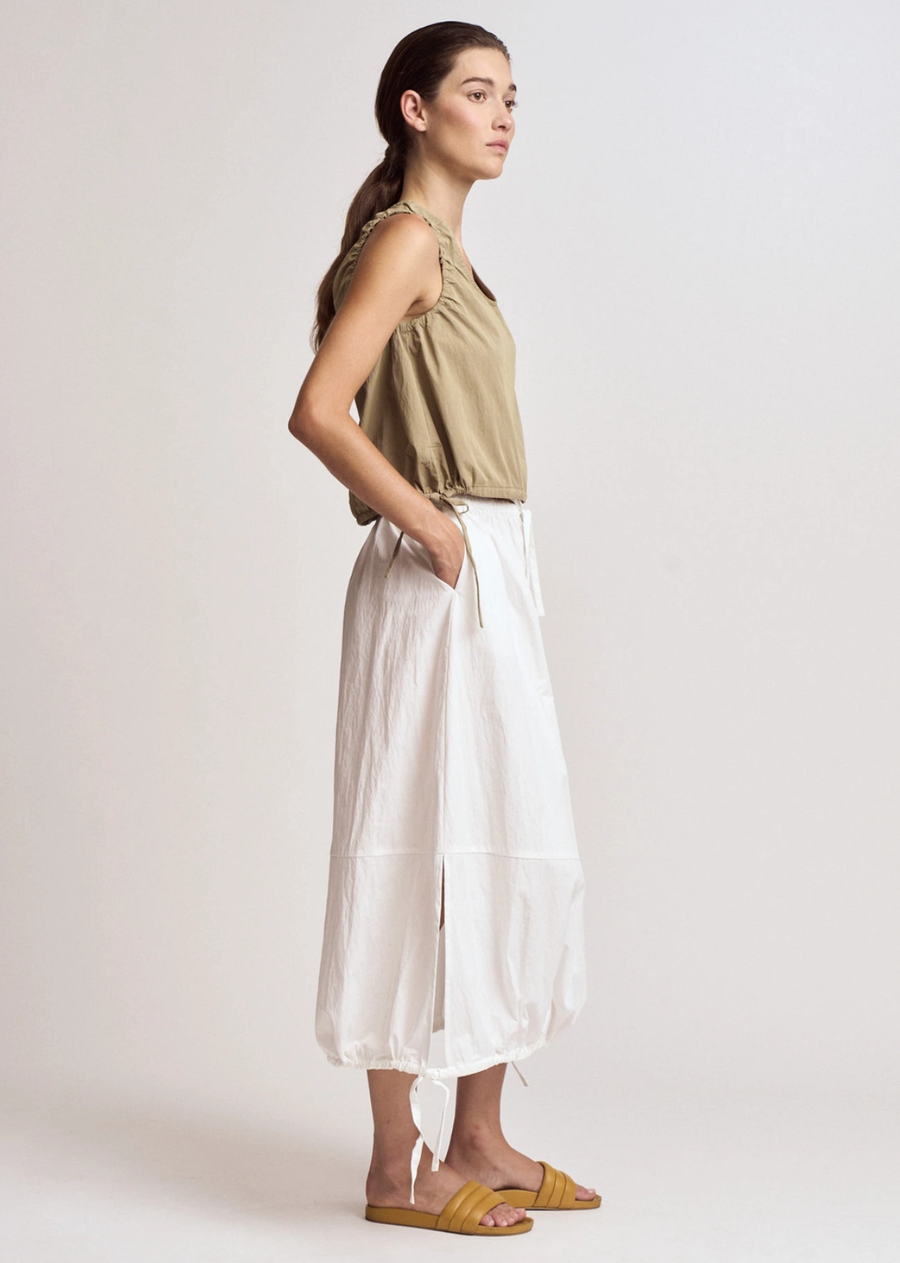 The Rero Gathered Skirt-Off White
