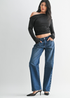 Hannah Low Rise Studded Baggy Jeans