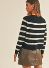 Heather Striped Crewneck Sweater