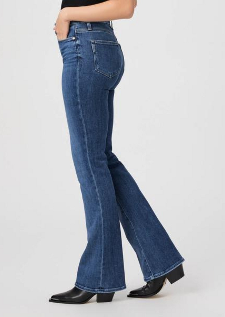 Paige Laurel Canyon Bootcut Jean.The Laurel Canyon is a vintage PAIGE style that has made a big comeback. This high-rise bootcut silhouette is cut from PAIGE VINTAGE denim in a vintage-inspired medium wash with natural fading. PAIGE VINTAGE takes all of the work out of breaking in your favorite pair of vintage jeans. We've combined the comfort of stretch with everything you love about authentic vintage denim to create super soft jeans that feel perfectly lived-in from the very first wear.