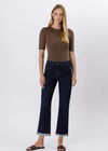 High Rise Cuff Crop Straight