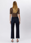 High Rise Cuff Crop Straight