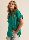 John & Jenn Shay Roll Sleeve Shirt. <p><span>Introducing the Shay rolled sleeve shirt from John + Jenn - a must-have for your wardrobe. This stylish shirt features a button front closure and short sleeves for a relaxed, effortless look. With its relaxed silhouette, you'll stay comfortable and cool all day long.&nbsp;</span></p> <p>&nbsp;</p>