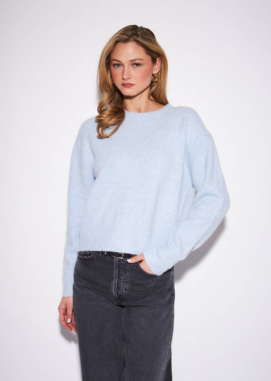 The Wilfred is a refined take on the everyday crewneck, designed with a relaxed silhouette that feels effortless without losing its&nbsp;polished appeal. Its clean neckline and smooth knit construction make it an easy foundation for seasonal dressing. Wear it simply&nbsp;with straight-leg denim and boots, or layer it over a collared shirt for a modern preppy look. A versatile wardrobe staple that works&nbsp;equally well on its own or layered.