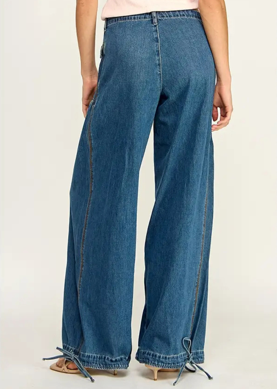 Juniper Lotus Balloon Jean - Denim Blue