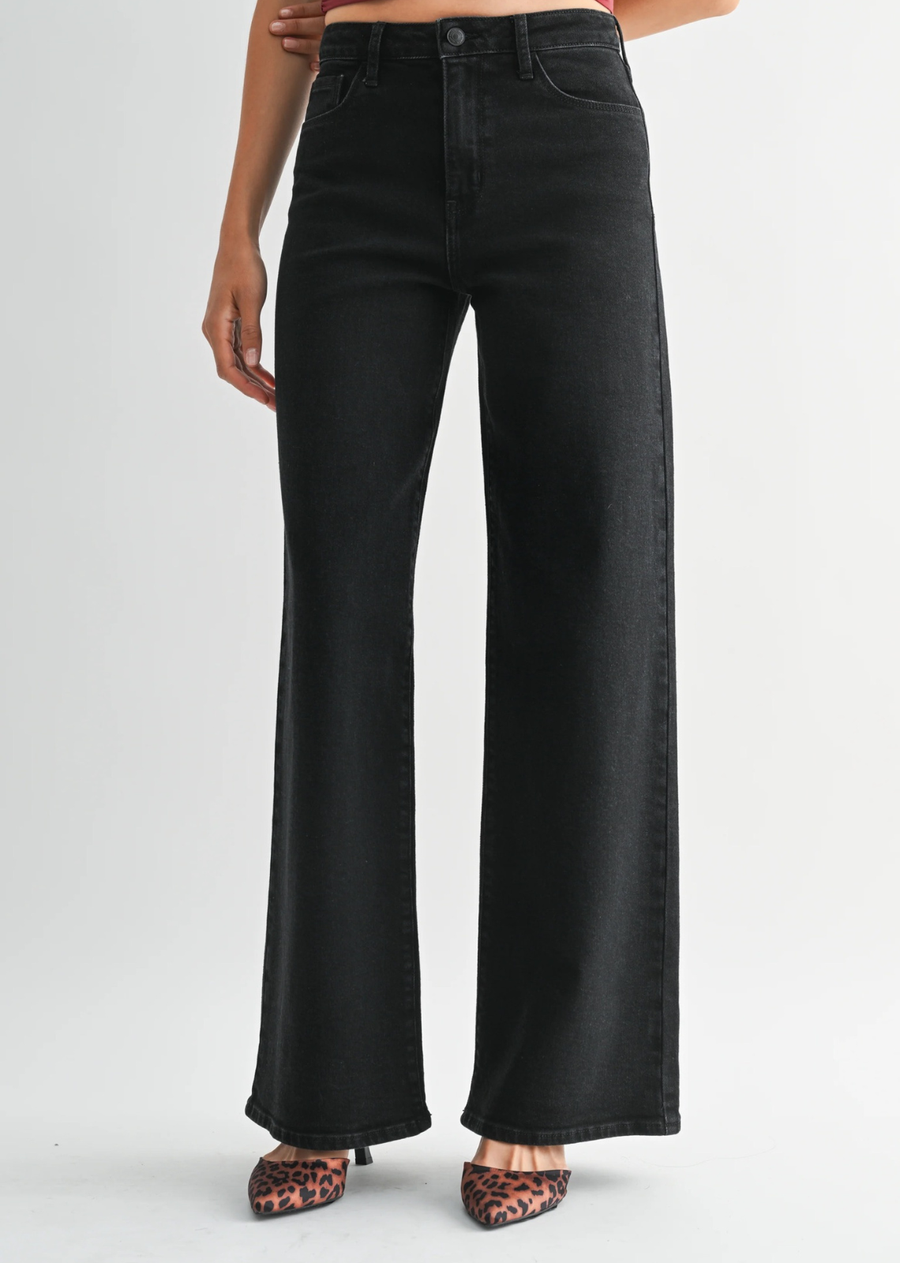 Layla Stretchy Wide Leg - Black