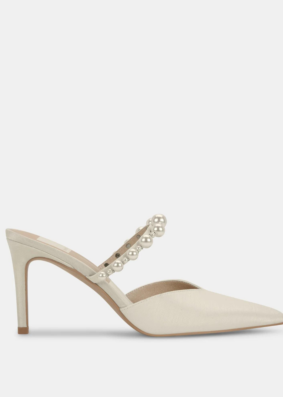 Dolce Vita Kanika. Just in time for wedding season. KANIKA is a dream in pearls, complete with a thin tapered heel and pointed toe for the most elegant silhouette. Whether you're a guest or are tying the knot yourself, these are THE must-have heels for any event.