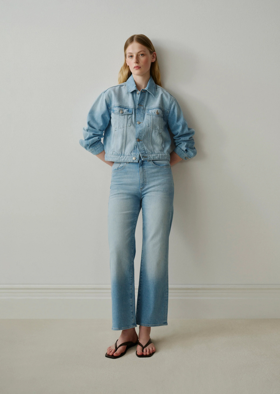 DL1961 Karmine Refined Wide Leg Straight - Summer Day