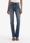 Kut From The Kloth The Natalie High Rise Bootcut - Allied. Expertly crafted, Kut From The Kloth's Natalie High Rise Fab Ab Bootcut in Allied Wash effortlessly transitions from day to night. With a flattering fit and versatile blue wash, these jeans feature flared hems for a stylish touch. Perfect for any occasion, these jeans will become your go-to choice.