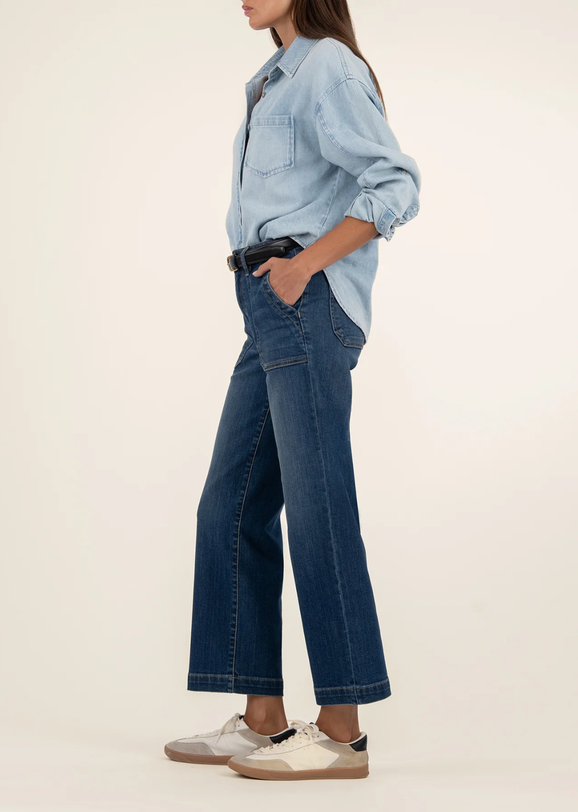 Kut From The Kloth Charlotte High Rise Wide Leg - Reflective