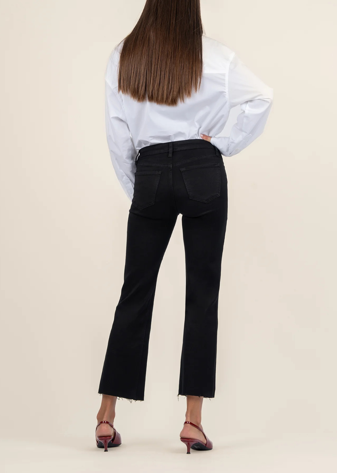 Kut From The Kloth Kelsey Ankle Flare Jeans- Black