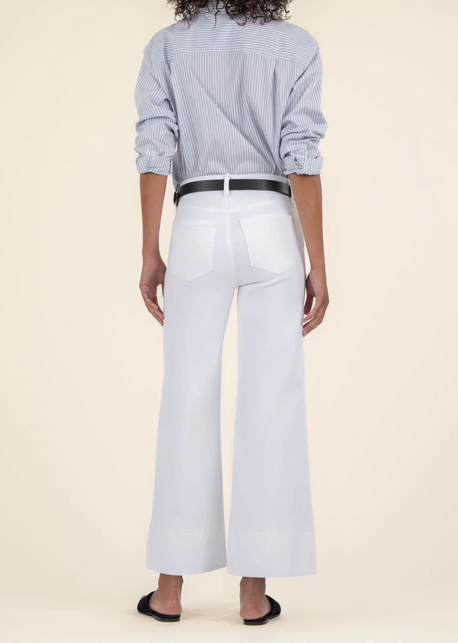 Kut From The Kloth Meg High Rise Wide Pin Tuck - Optic White