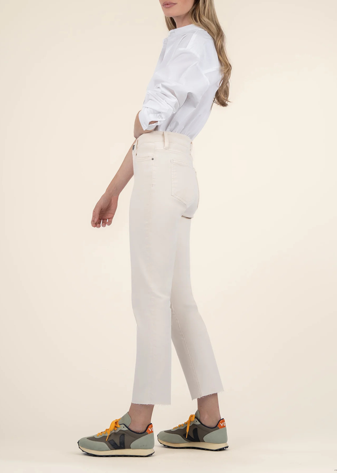 Kut From The Kloth Reese High Rise Straight - Ecru