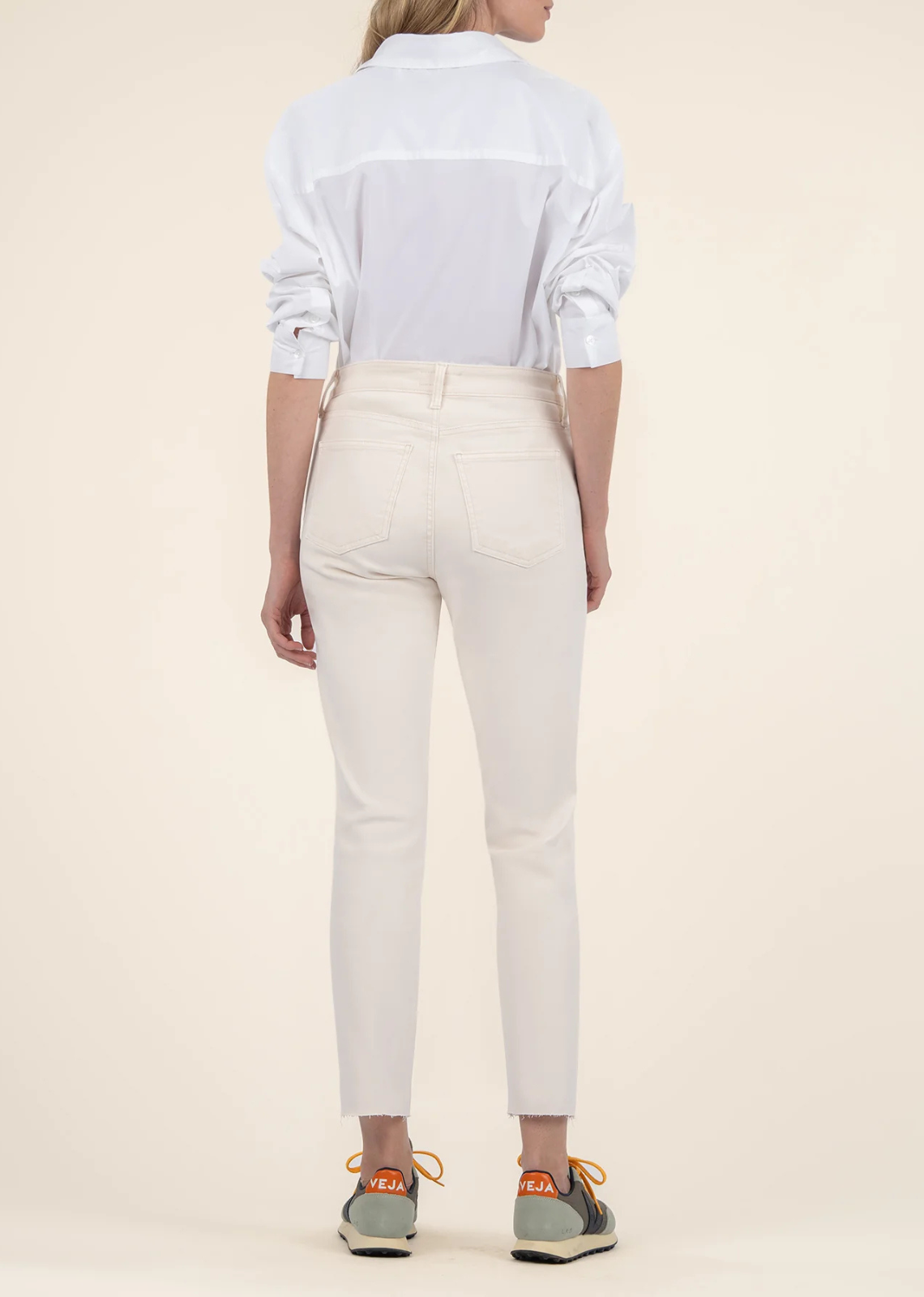 Kut From The Kloth Reese High Rise Straight - Ecru