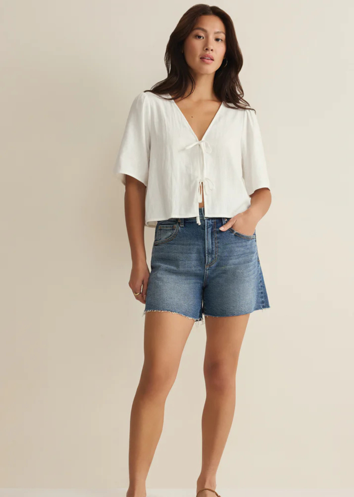 Z Supply La Belle Linen Top - Denise Boutique