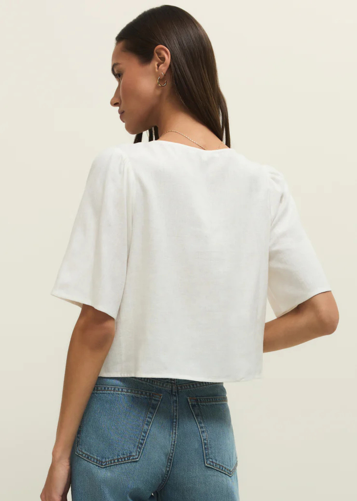 Z Supply La Belle Linen Top - Denise Boutique