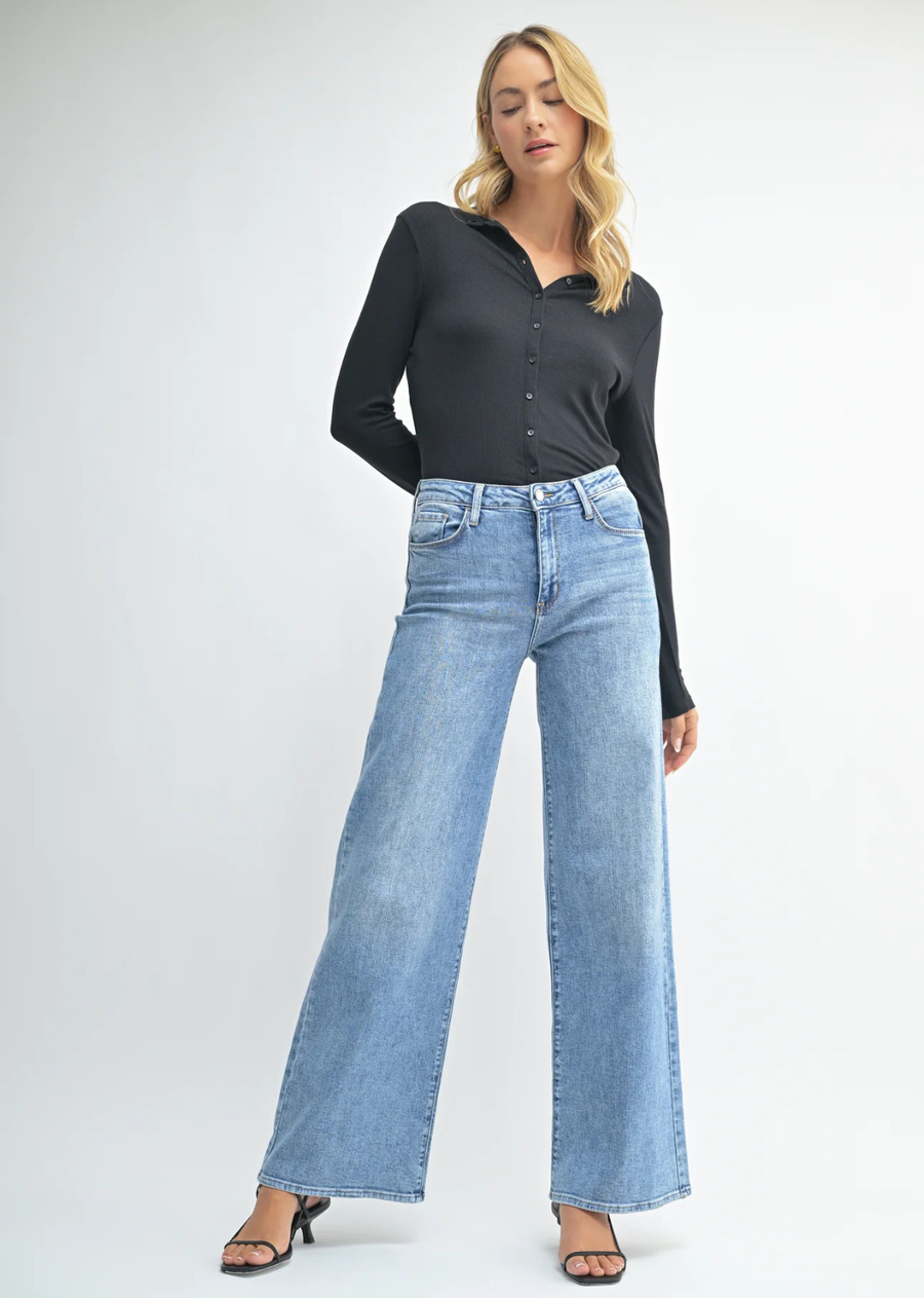 Lennon Stretchy Wide Leg Denim