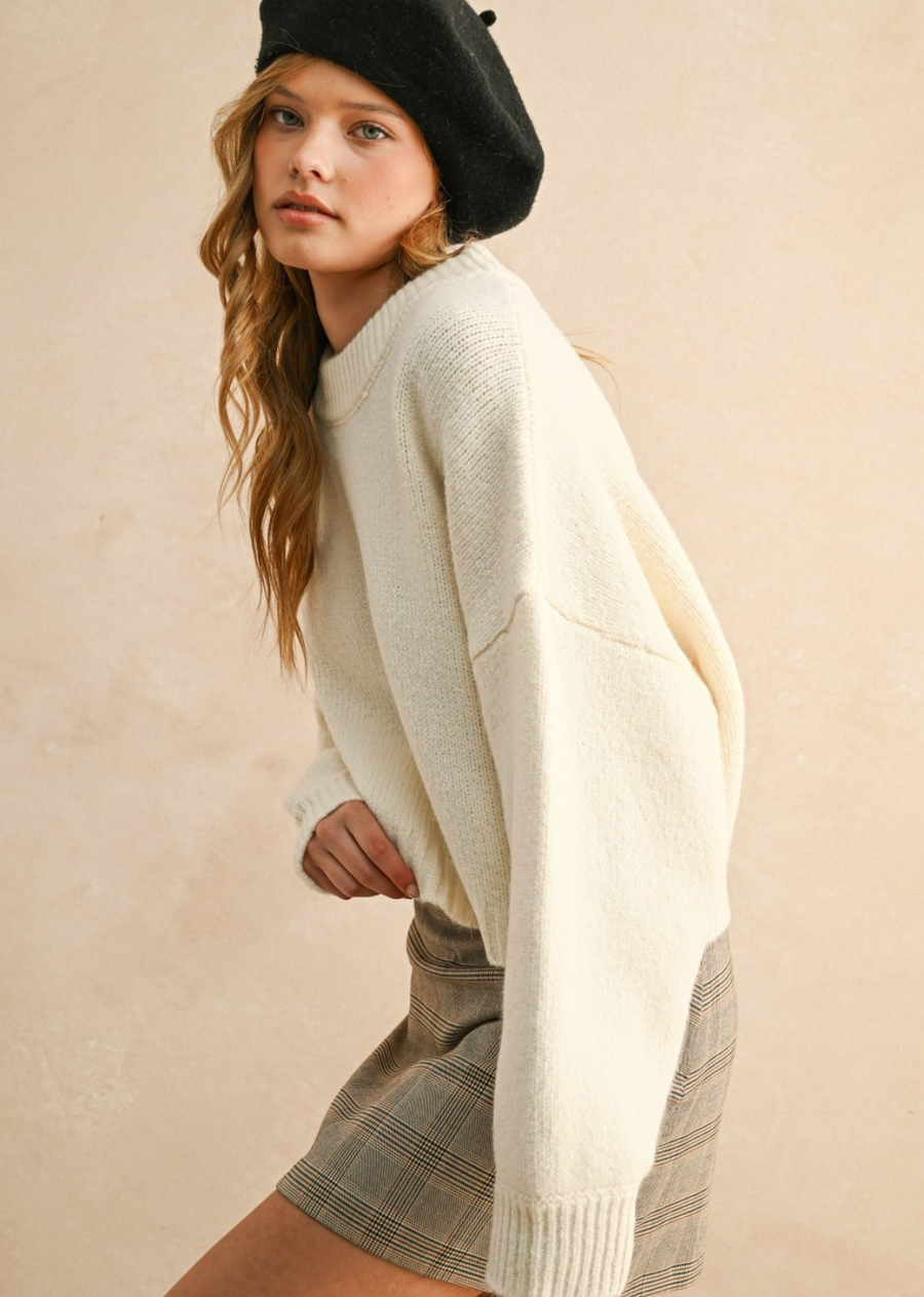 Lily Round Neck Simple Sweater