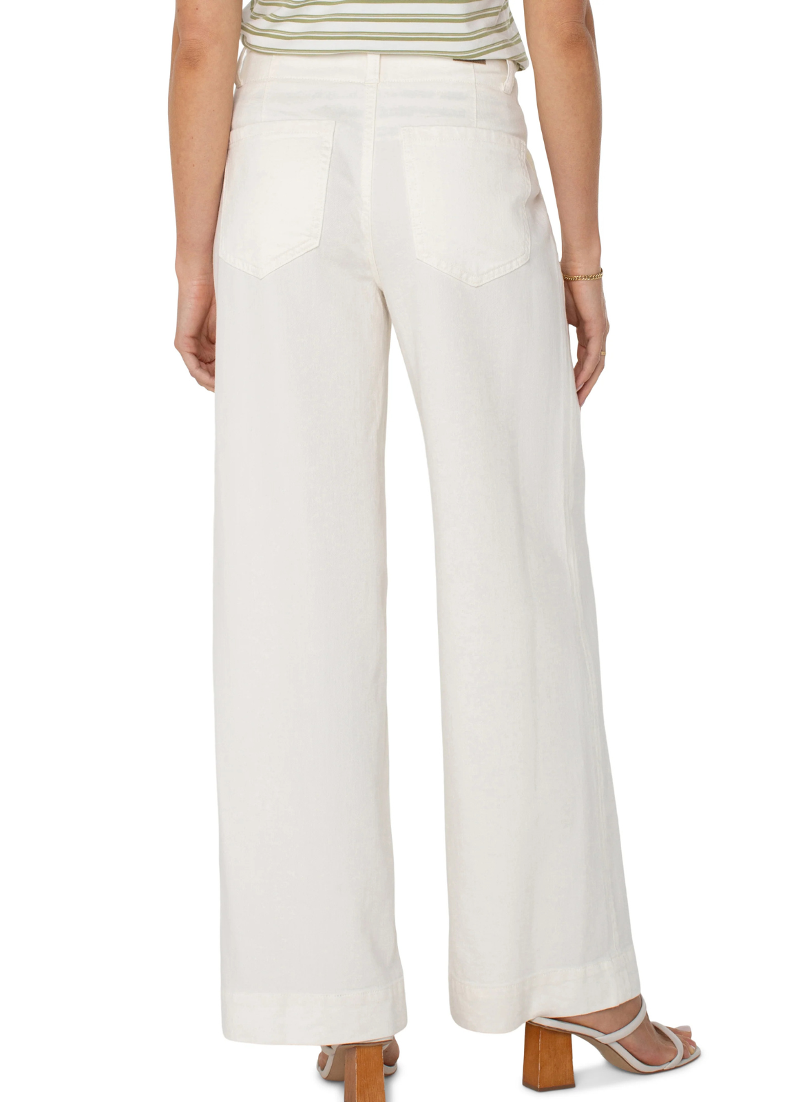 Liverpool Patch Pocket Wide Leg - Whipped Cream