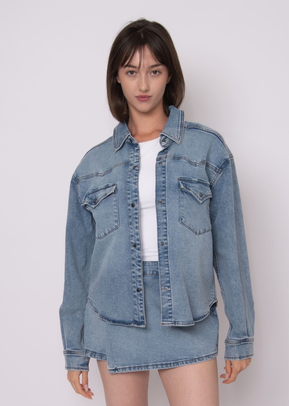 Lizette Stretch Denim Shirt