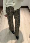 Lo High Rise Vintage Straight Leg Jeans - Leopard