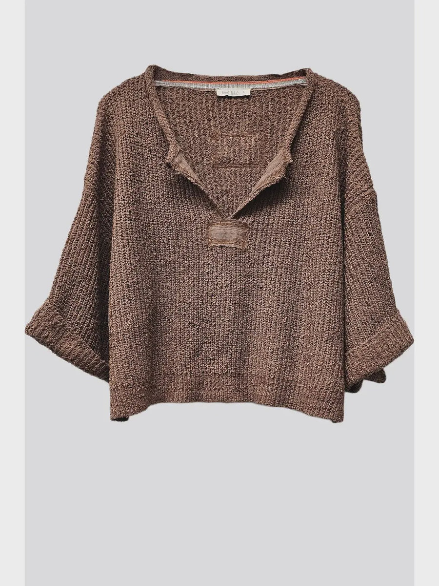 Lora Chunky Crop Sweater - Cocoa