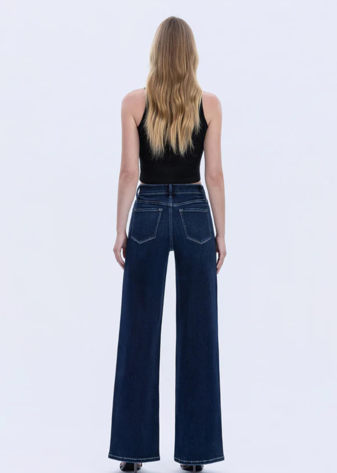 Lucy High Rise Full Length Wide Leg Jean