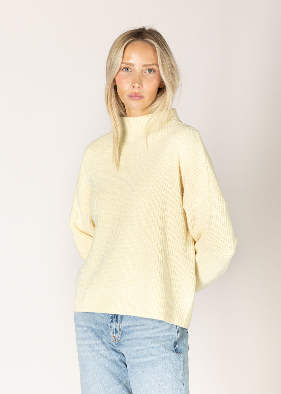 Add texture, warmth, and a serious dose of fashion this season with our must-have chenille textured sweater. The pretty pastel hues make this an easy go-to for weekend and casual outfits. Its luxurious, soft handfeel provides unparalleled comfort, while the rich texture adds an eye-catching element to any ensemble.