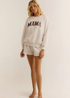 Z Supply Mama Sweatshirt.Some days you just need to wrap yourself up in the comfiest, most relaxing pullover and this fleece sweatshirt is one of our top picks. The embroidery on the front lets you show your love of being a 'mama.'