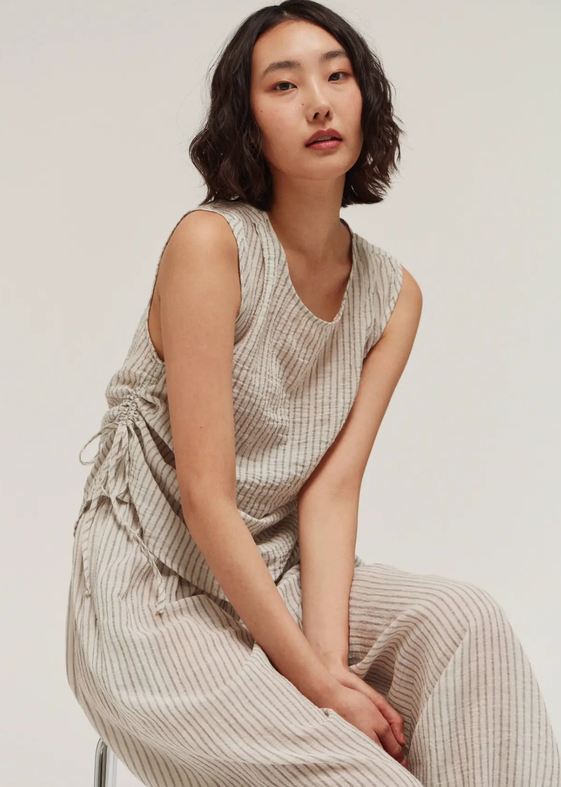 Margot Asymmetrical Stripe Blouse