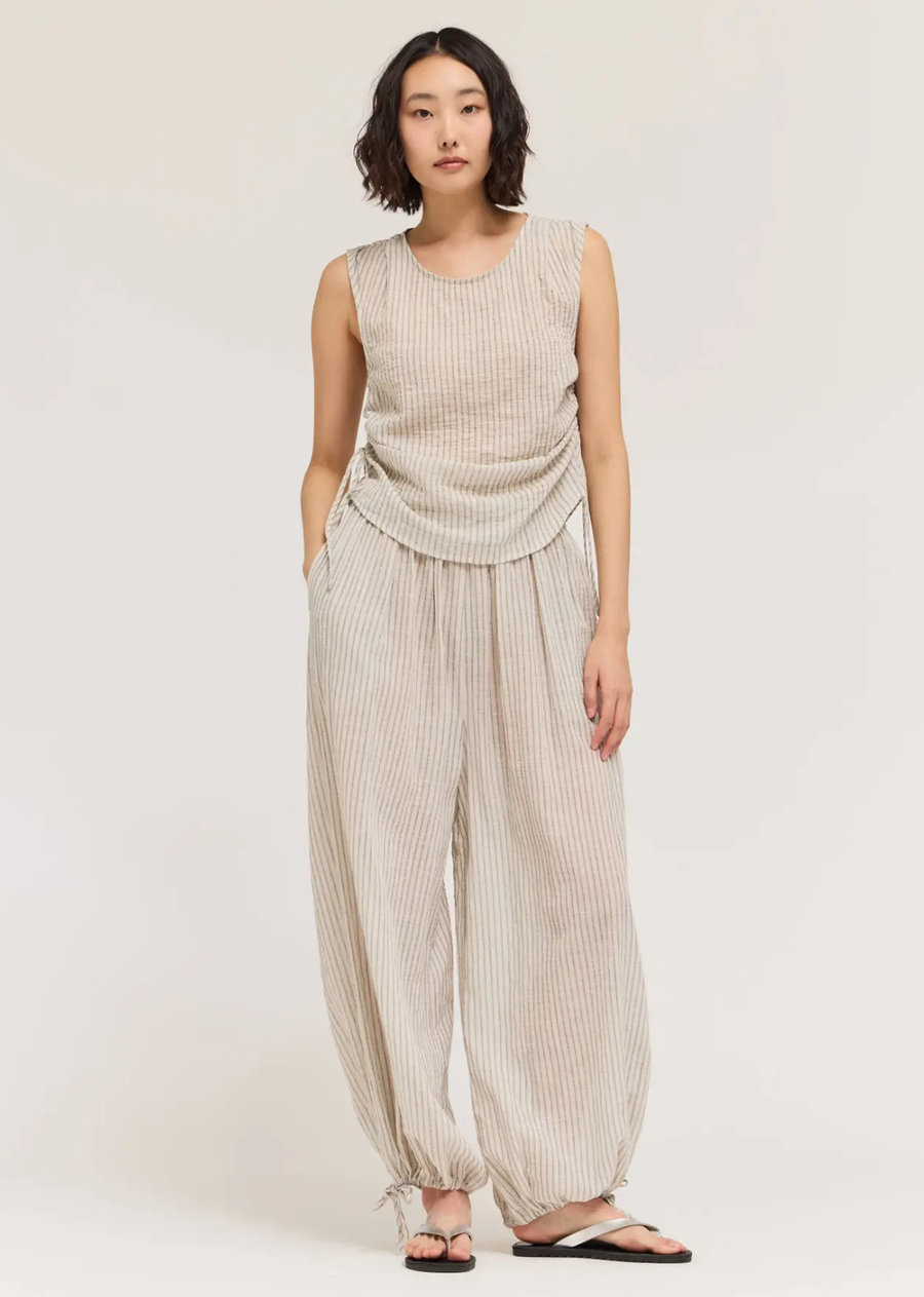 Margot Asymmetrical Stripe Blouse