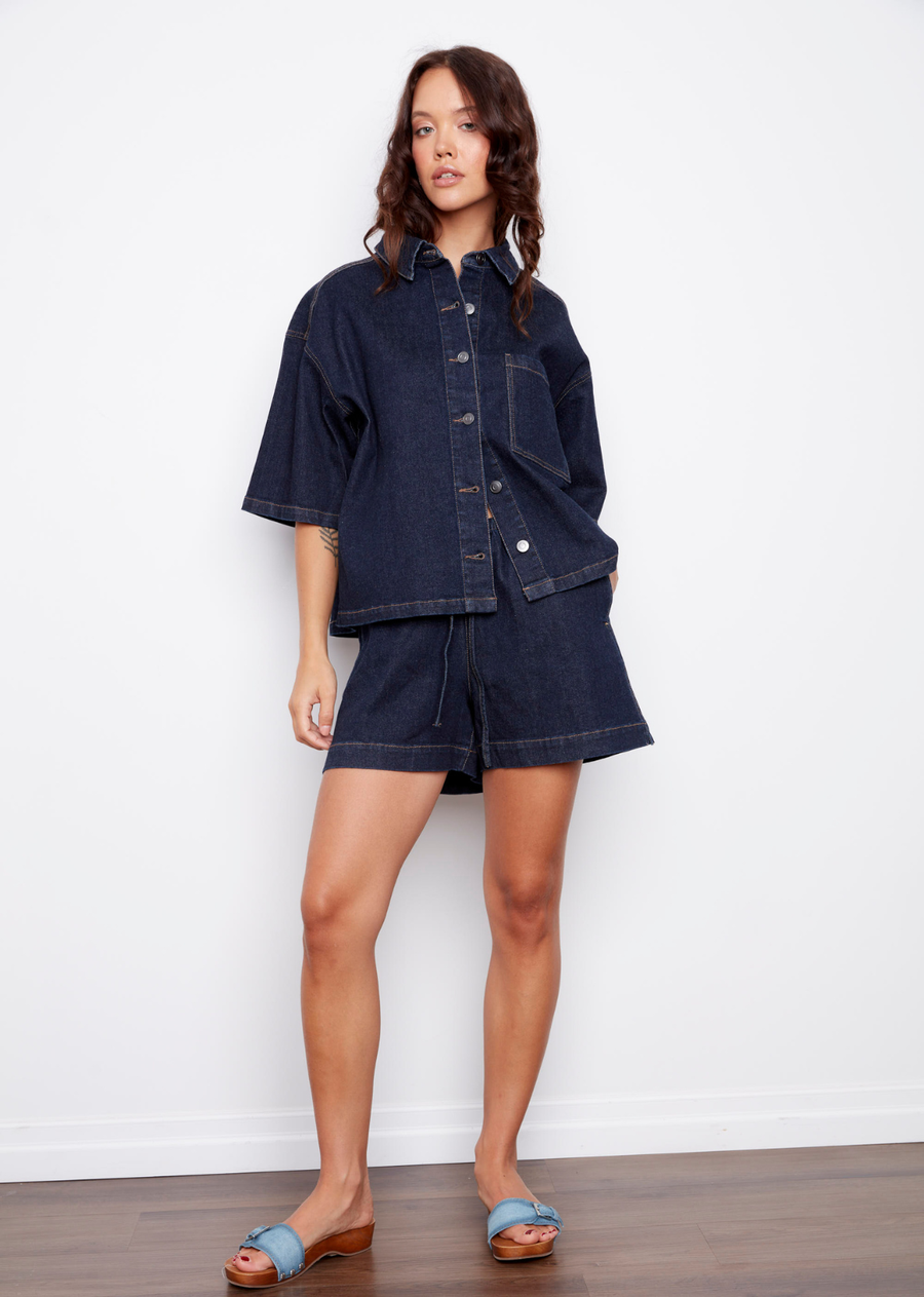 Maxim Pull On Denim Short