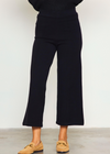 Melania Knit Pant. Our Melania Knit Crop Pants are the perfect piece to add to your wardrobe. Made from a breathable, lightweight knit material, these trousers are designed for comfort and easy movement. The length hits mid-calf for a modern take on a timeless look. 
