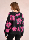 Molly Bracken Round Neck Flower Sweater