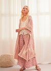 Nekane NKM Jacquard Kimono. Kimono in jacquard fabric. Side slits. 3/4 sleeves.