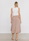 Velvet Nemy Woven Linen Skirt. With its swing hemline and relaxed silhouette, this linen skirt offers a breezy, laid-back vibe that's perfect for any occasion. The elastic waist with a drawstring tie adds a touch of detail while keeping the look minimal and easy to wear. Pair it with a tucked-in tee for a casual daytime look, or dress it up with a blouse and sandals for a chic evening ensemble.