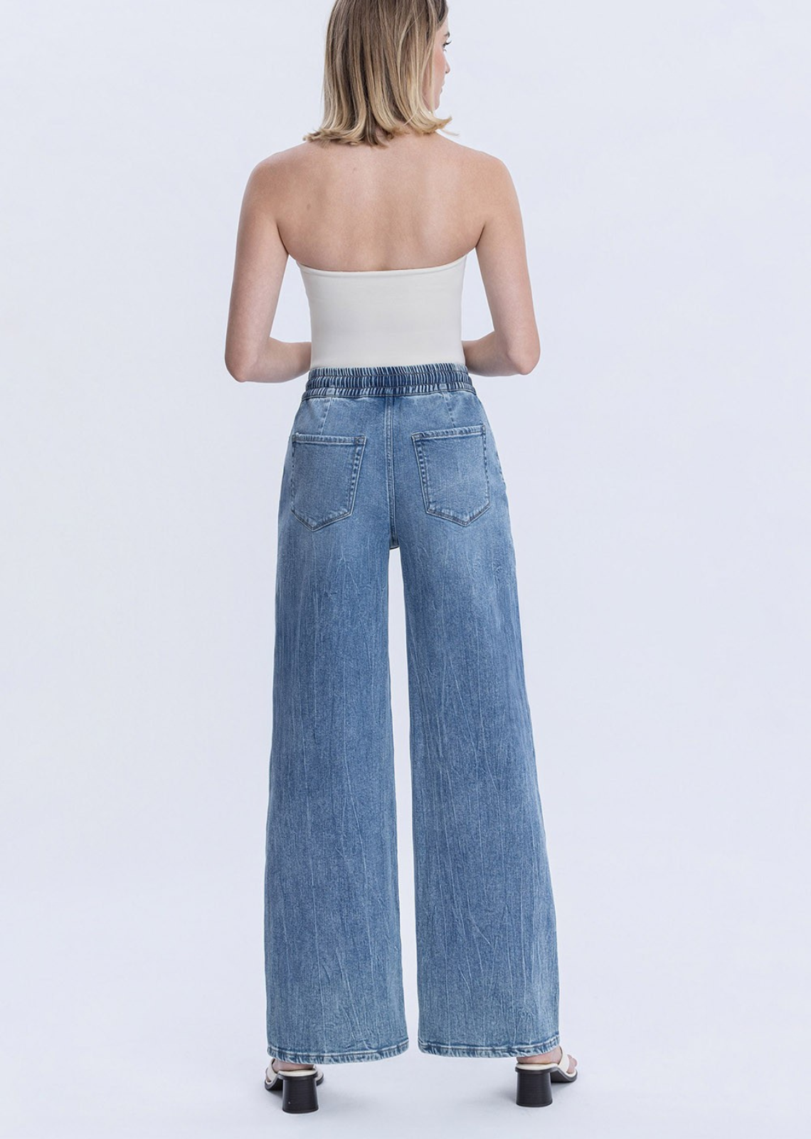 Olivia High Rise Drawstring Jeans Denise Boutique