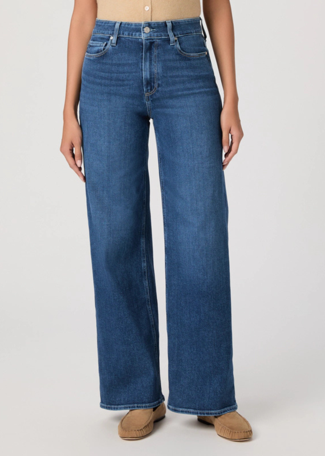 Paige Anessa Wide Leg Jean 31'' - Amalfi Tide