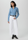 Paige Anessa W/ Raw Hem - Crisp White