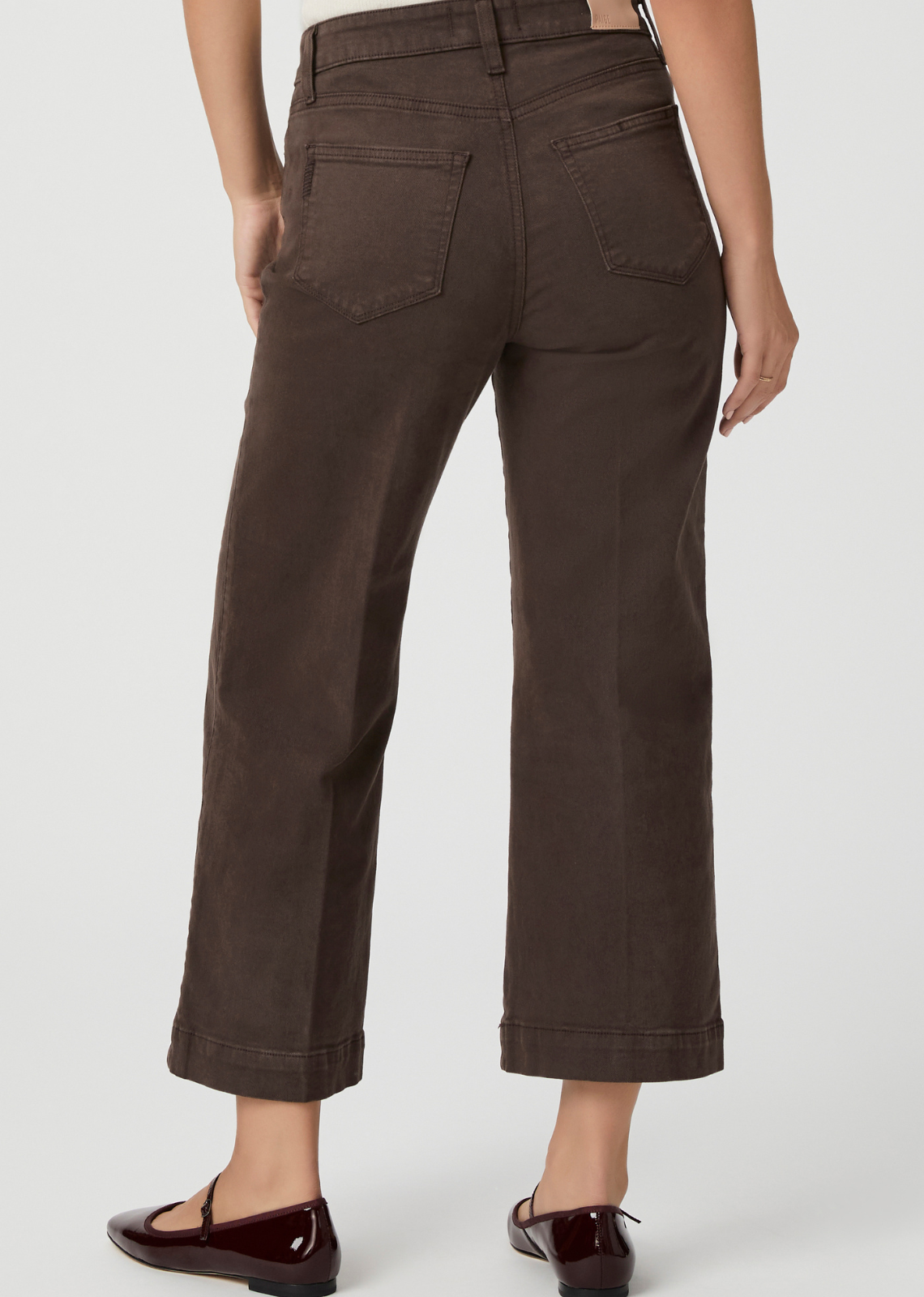 Paige Anessa Wide Leg Jean - Rich Chocolate