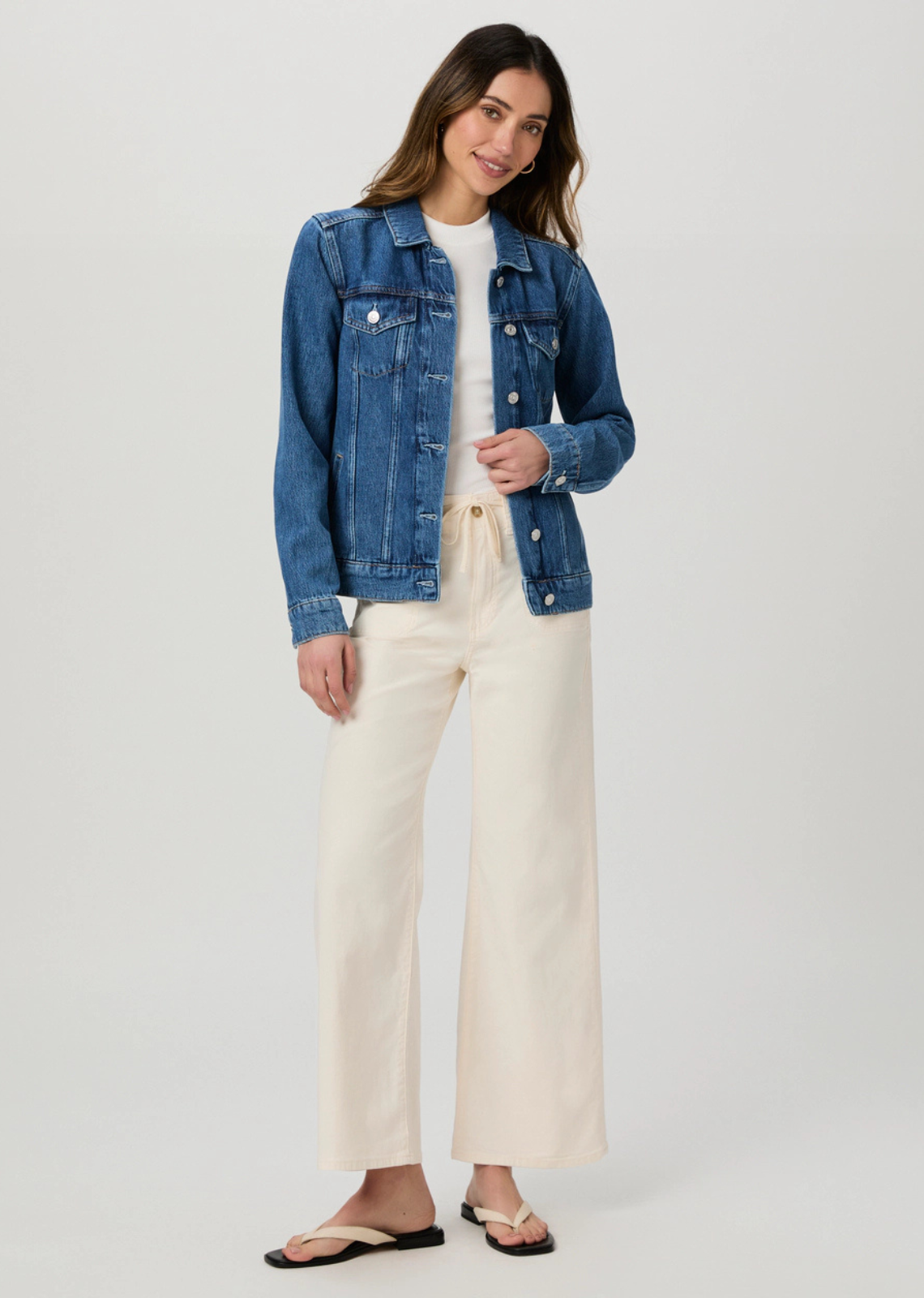 Paige Ari Wide Leg Pant - Quartz Sand