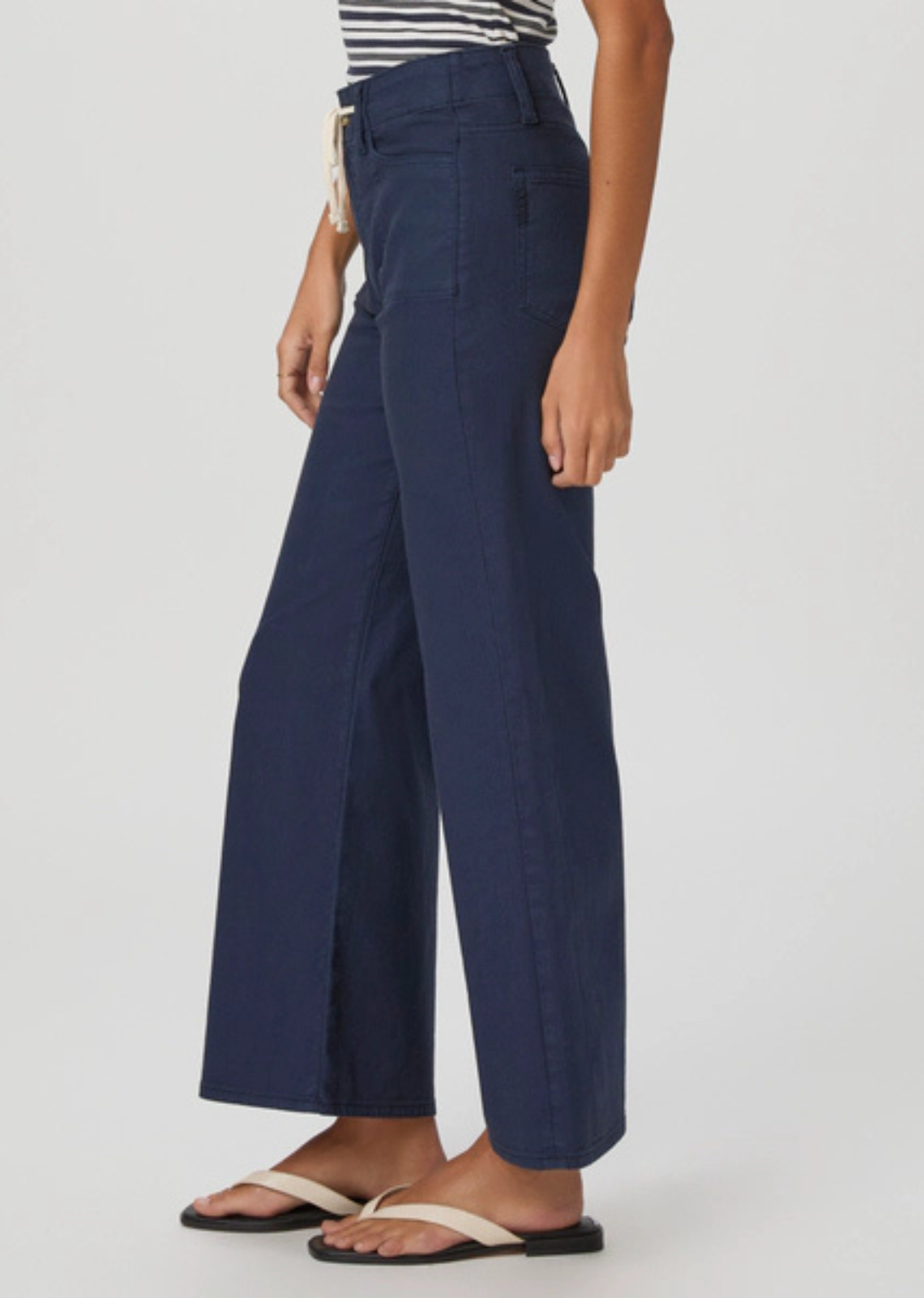 Paige Ari Wide Leg Pant - Vintage Navy Seascape