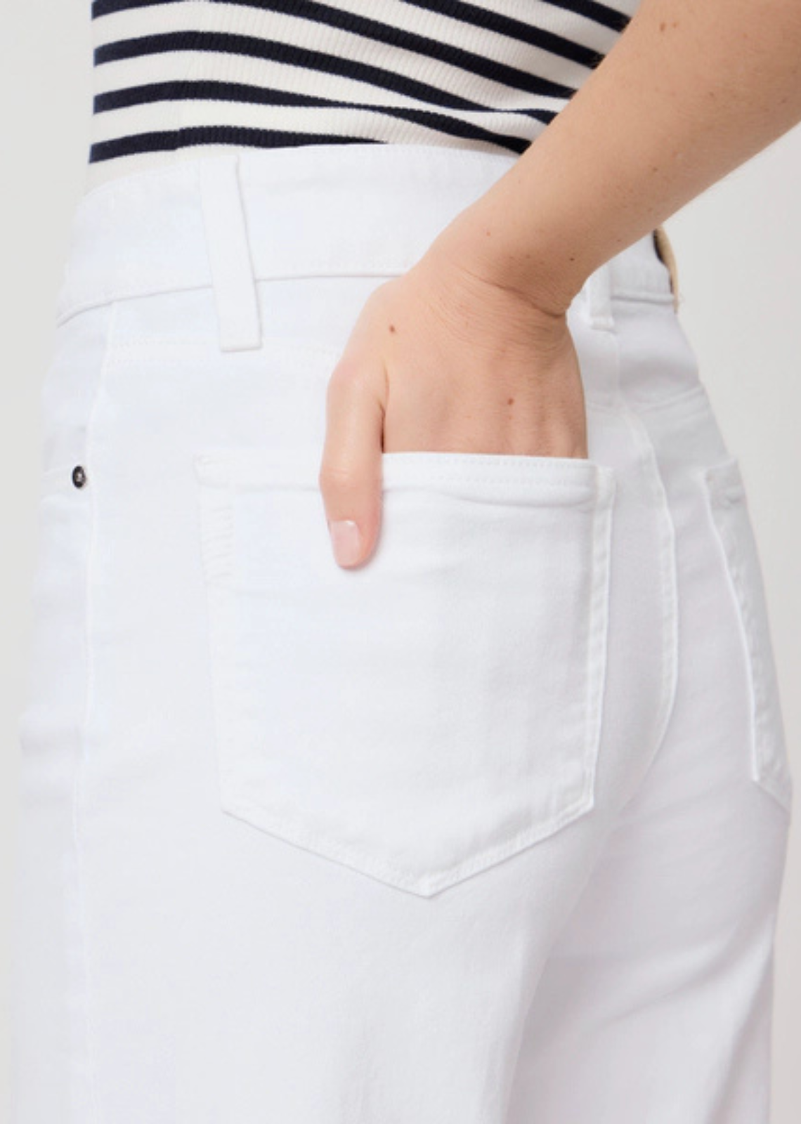 Paige Sasha Wide Leg Jeans - Crisp White