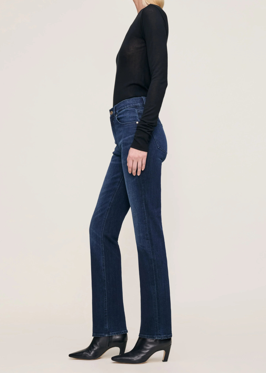 Patti is a high-rise, vintage straight fit with a 31" inseam that is relaxed through the leg for the classic look you love combined with modern comfort.

Blue Cave is a mid-to-dark wash with subtle whiskering for a worn-in look. It features gold hardware, tonal stitching, a clean hem and a brown back patch.