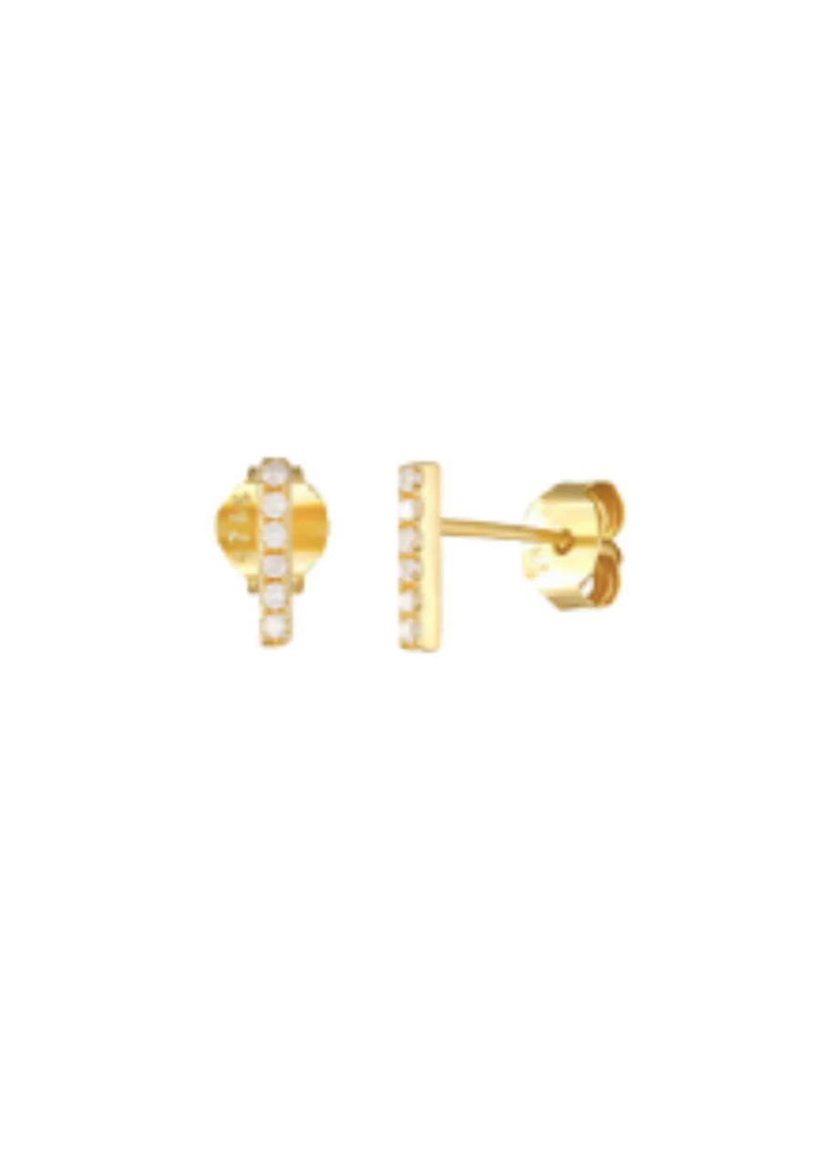 Livie Jewelry Pave Bar Studs