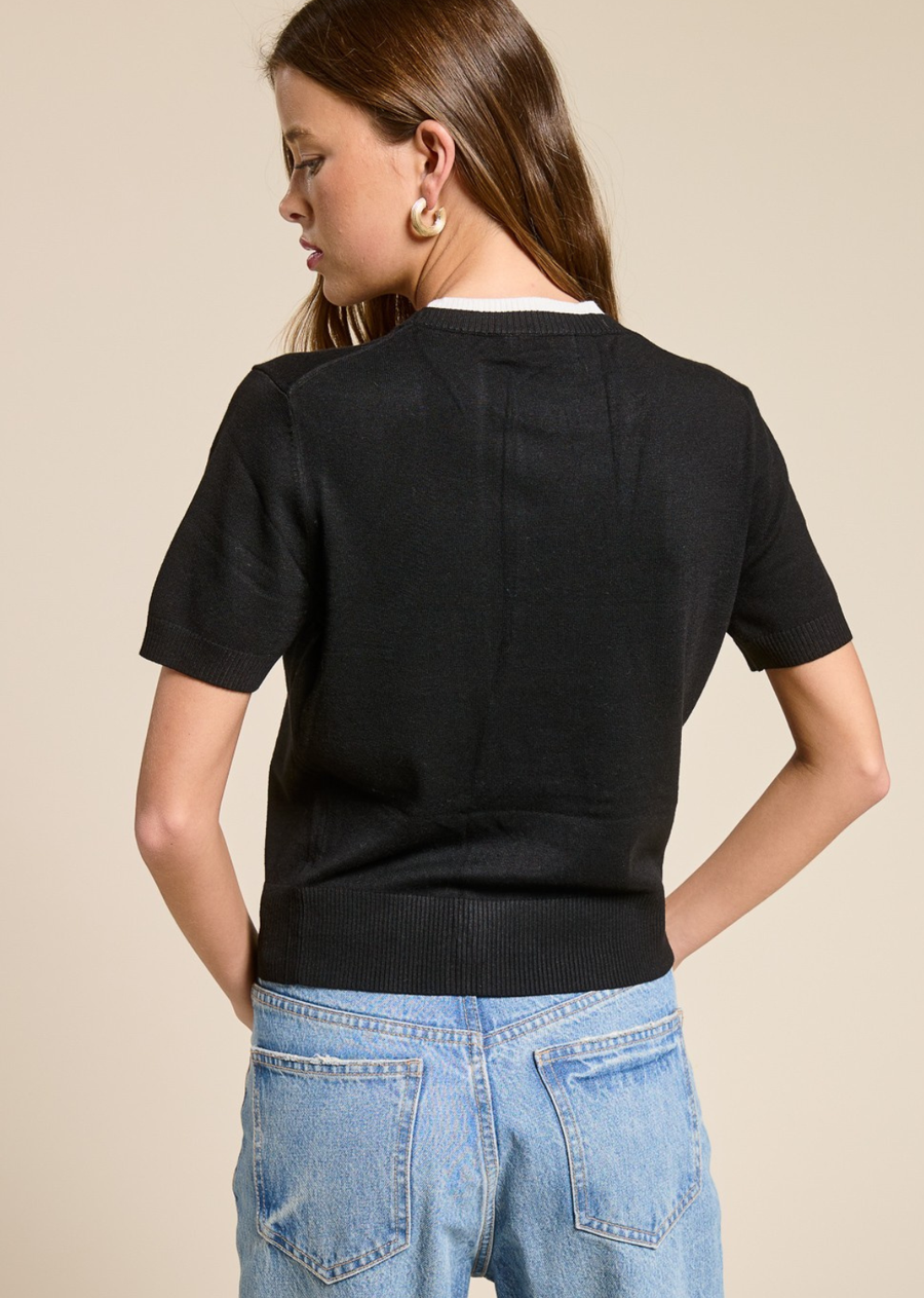 Quinn Contrast Collar Tee