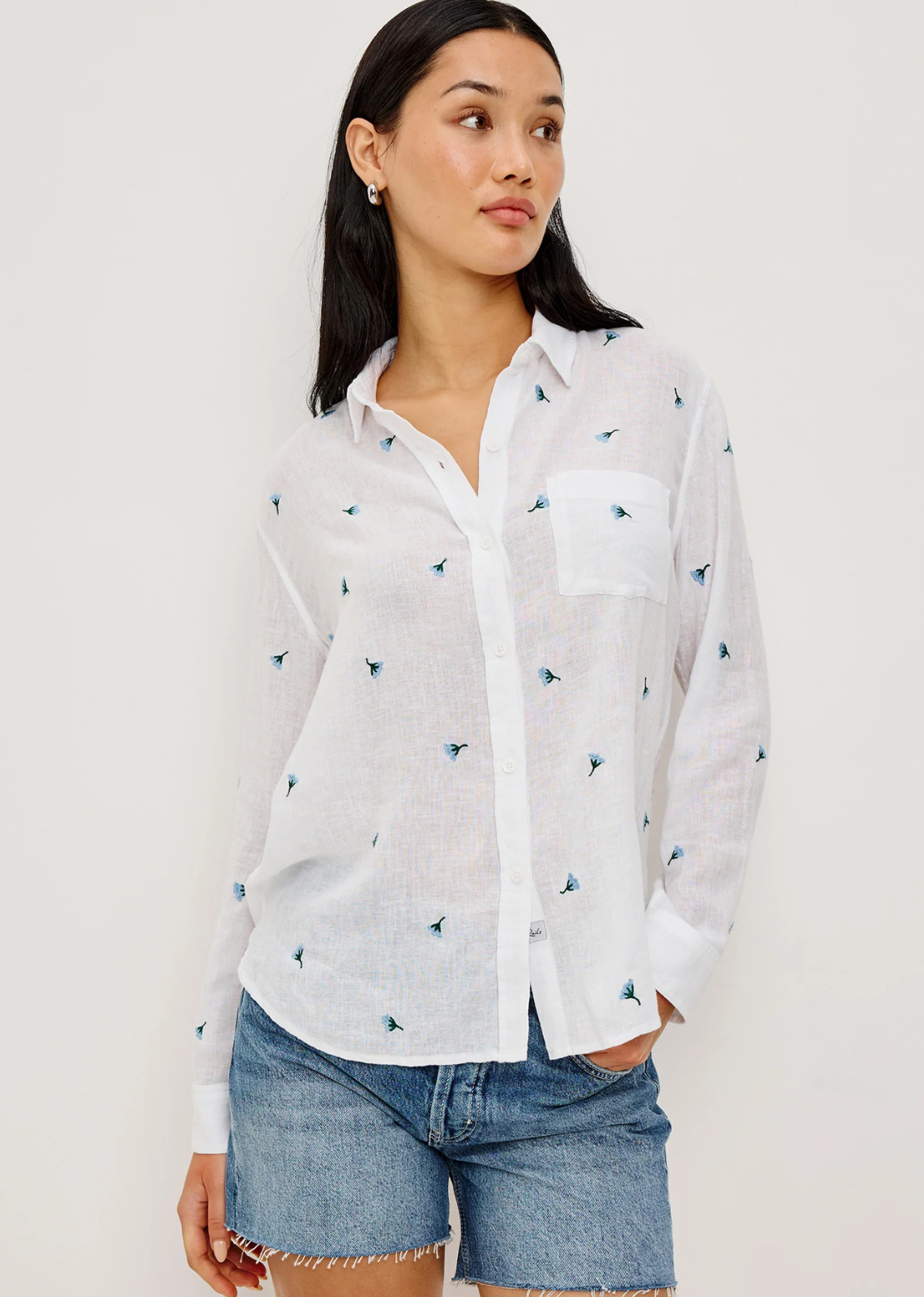 Rails Charli Button Up - Bluebell Carnations