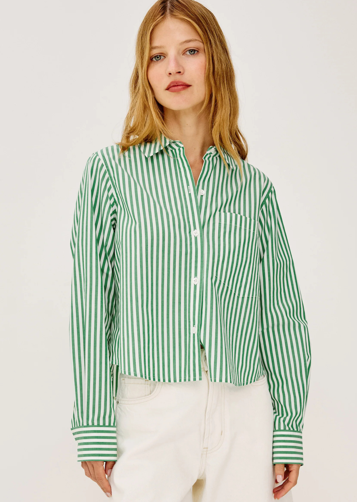 Rails Ramy Shirt - Emerald Stripe
