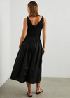 Rails Franca Dress. With an emphasis on effortless elegance, the Franca Dress combined a jersey cotton bodice with a poplin skirt for all-day comfort. Featuring a deep-v neckline and dropped waist to flatter your curves, as well as on-seam pockets for convenience, this midi-dress is a must for the modern woman on the go.