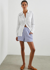 Rails Leighton Short. Made with super soft, breezy organic cotton in an easy pullover silhouette, these shorts are perfect for any occasion. These high rise, lined, classic shorts feature a smocked elastic waistband and a relaxed fit.